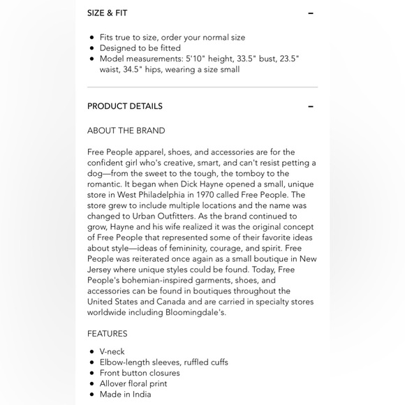 Free People I Found You Navy Combo Floral Print Blouse Button Down Top Small - Picture 5 of 7